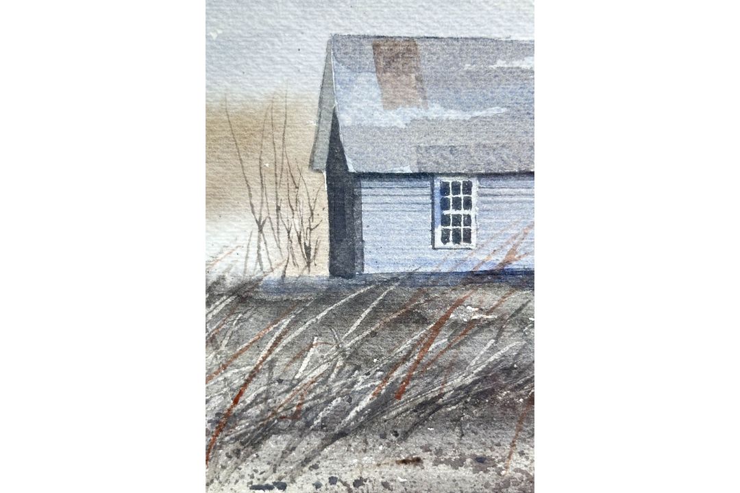 Signed Watercolour of Farm Buildings, Richard Akerman (1942-2005), dated 1981 - Image 3 of 8