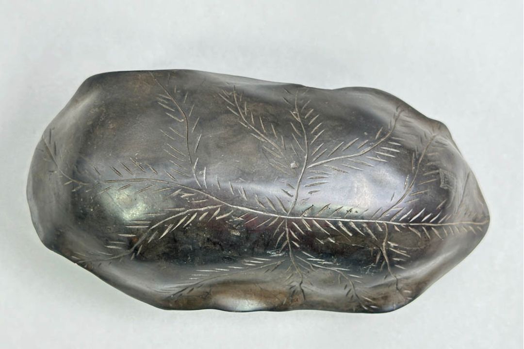 A Chinese Carved Wood Figure of Budai with a small signature plaque to the underside, C19th - Image 7 of 8