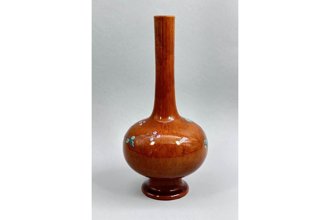 Terracotta Glazed Bottle Vase in the style of Christopher Dresser, Watcombe Pottery, circa 1900 - Image 3 of 9