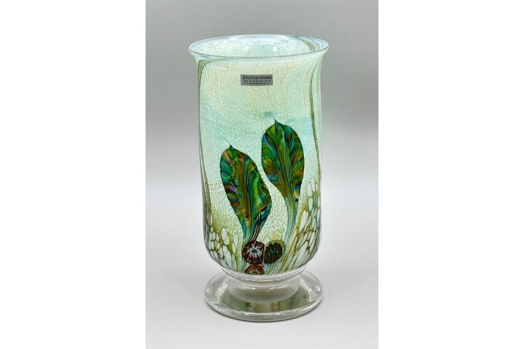Cameo art glass Vase decorated lilies, Jonathan Harris Glass, signed and dated 2006 - Image 1 of 12
