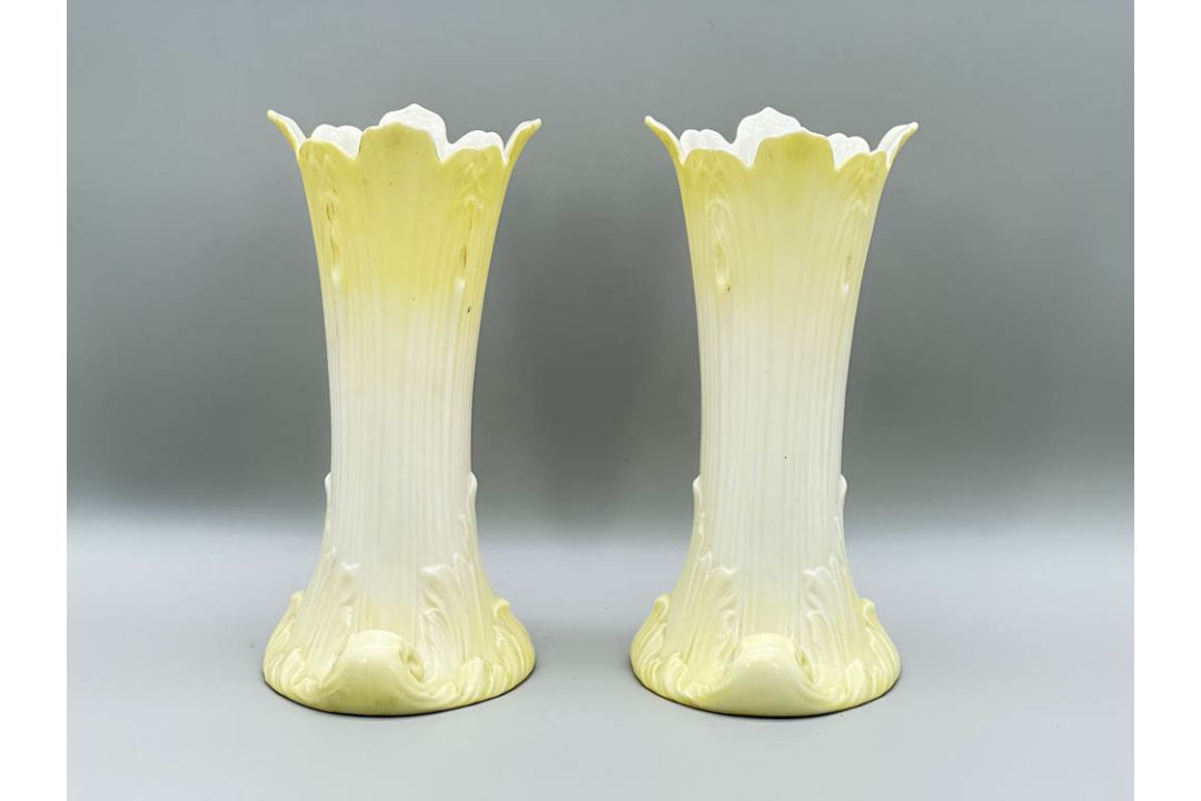 Pair of Royal Worcester Grainger and Co Vases, date mark for 1902 - Image 2 of 8