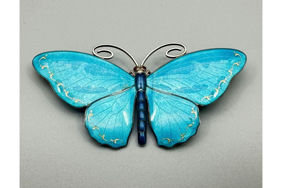 Butterfly brooch by Marius Hammer (1847-1927), c1920 - Image 1 of 7