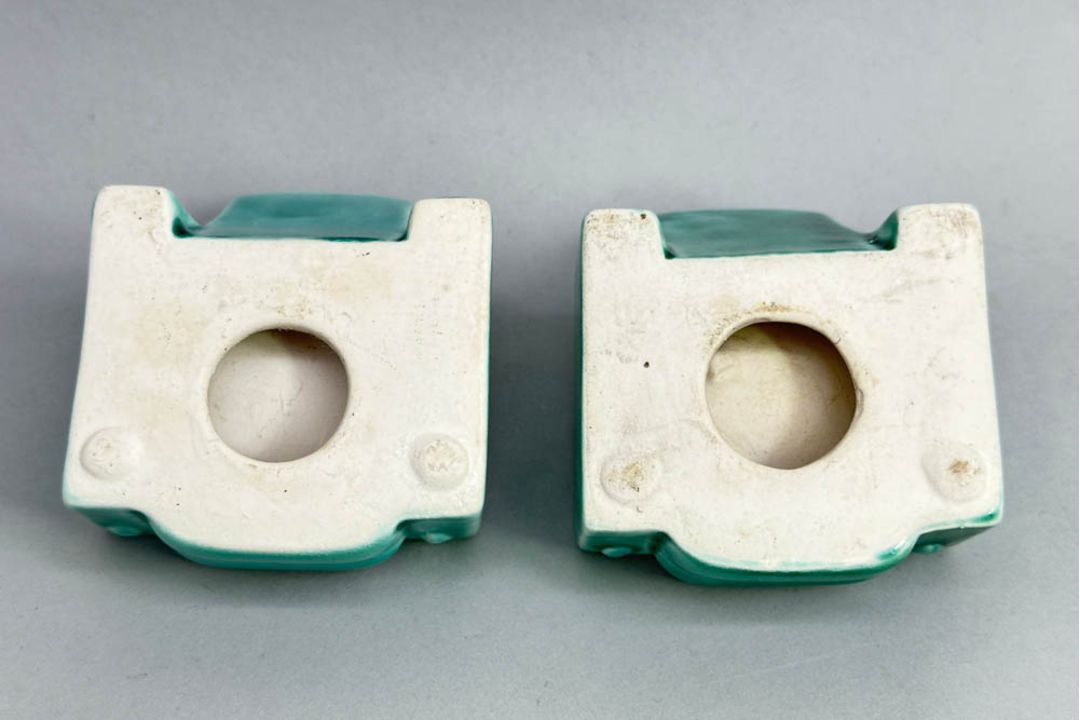 Pair of Vintage Art Deco style armchair Pipe Rests, English c1930 - Image 6 of 6