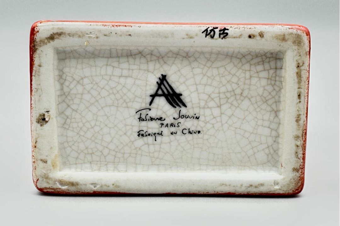 Pair of Orange Glazed Flasks and Covers, Fabienne Jouvin Paris, C20th - Image 7 of 10