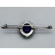 Art Nouveau brooch with a large amethyst and enamel work set in silver, c1920 - Image 5 of 8