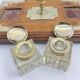 Victorian ships inkwell with original fitted ink pots c1900 - Image 4 of 7