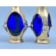 Arts and Crafts Brass and Cobalt Glass Salt and Pepper, early C20th - Image 3 of 5