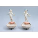 Pair of Bakelite Salts, Fontanini, Italy, with spider mark, mid C20th