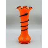 Orange tango glass Vase, possibly Loetz, Czechoslovakia , 1920s/1930s