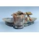 Chinese Soapstone Brushwasher with flowering lotus, early C20th - Image 3 of 10
