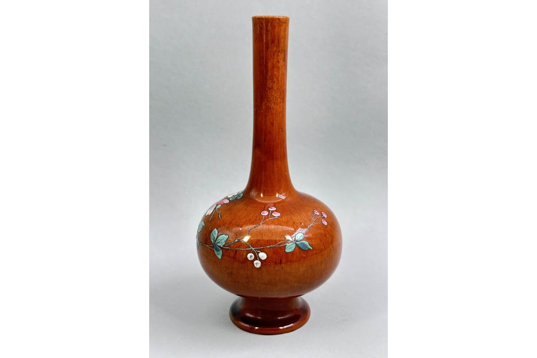 Terracotta Glazed Bottle Vase in the style of Christopher Dresser, Watcombe Pottery, circa 1900 - Image 2 of 9