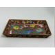 Chinese Cloisonne Small Tray decorated with Flowers and Rocks, 19th Century - Image 2 of 8