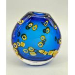 Hula Pattern glass Vase by Bob Crooks, signed by the artist, modern