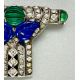 French Art Deco Cartier inspired Tutti Frutti brooch, c1930 - Image 3 of 6