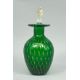 Murano green bullicante glass Perfume Bottle and Stopper with label, second half C20th - Image 1 of 7
