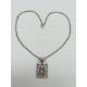 Art Nouveau silver pendant Necklace with chalcedony, probably France or Belgium c1920 - Image 2 of 9