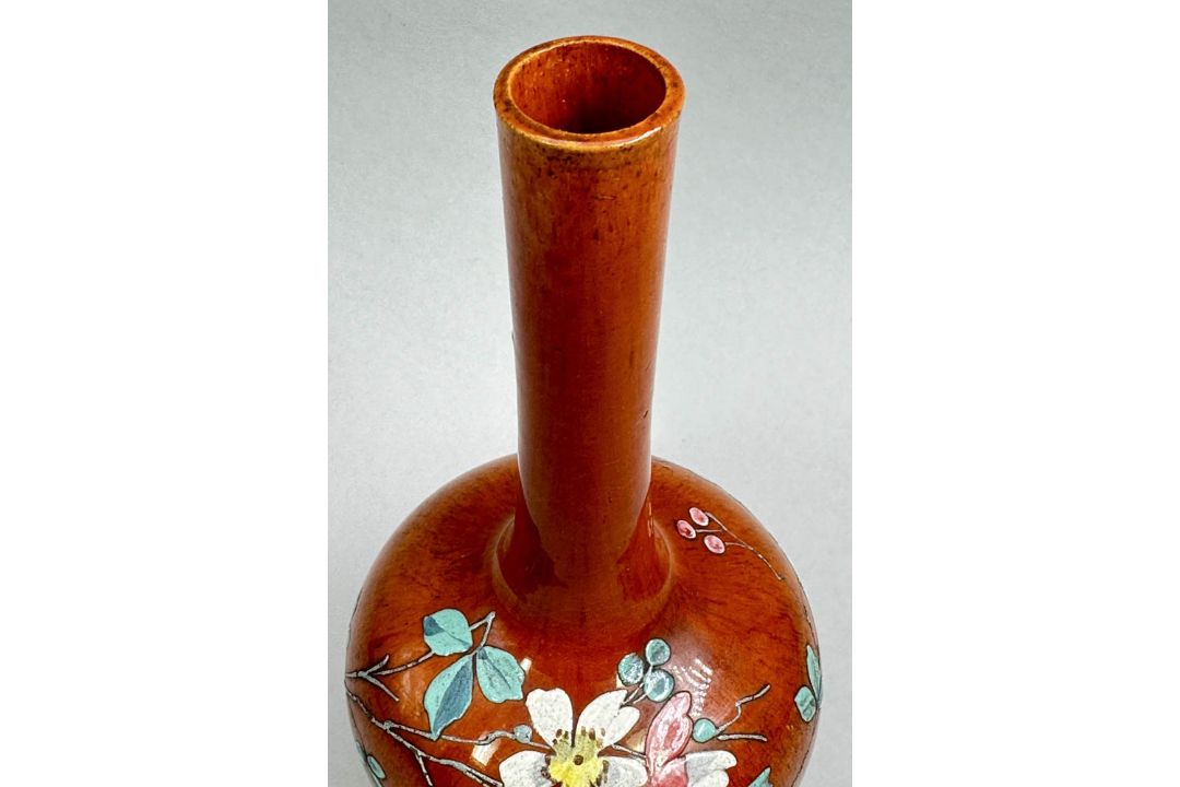 Terracotta Glazed Bottle Vase in the style of Christopher Dresser, Watcombe Pottery, circa 1900 - Image 5 of 9