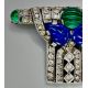 French Art Deco Cartier inspired Tutti Frutti brooch, c1930 - Image 2 of 6