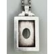 Art Nouveau silver pendant Necklace with chalcedony, probably France or Belgium c1920 - Image 5 of 9