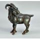 Chinese Bronze Scroll Weight in the form of a standing Goat, Qing Dynasty (1644-1912) - Image 2 of 8