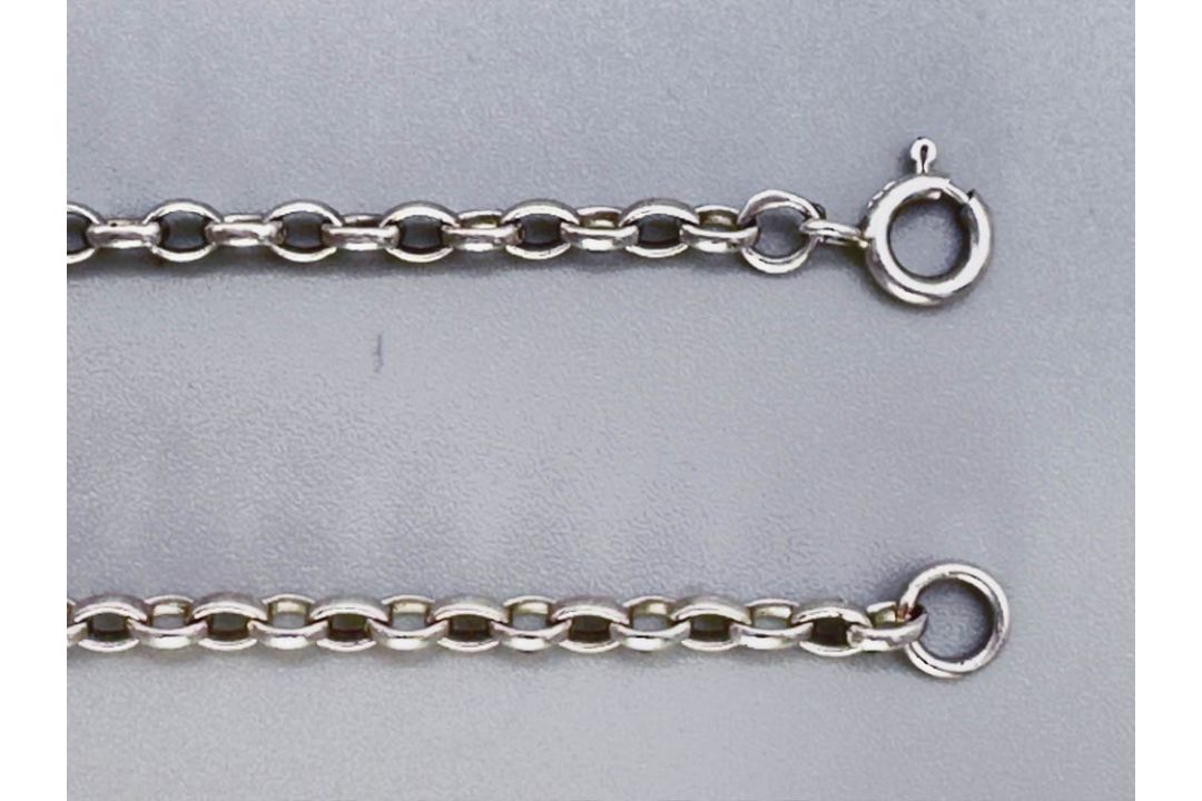 Art Nouveau silver pendant Necklace with chalcedony, probably France or Belgium c1920 - Image 7 of 9