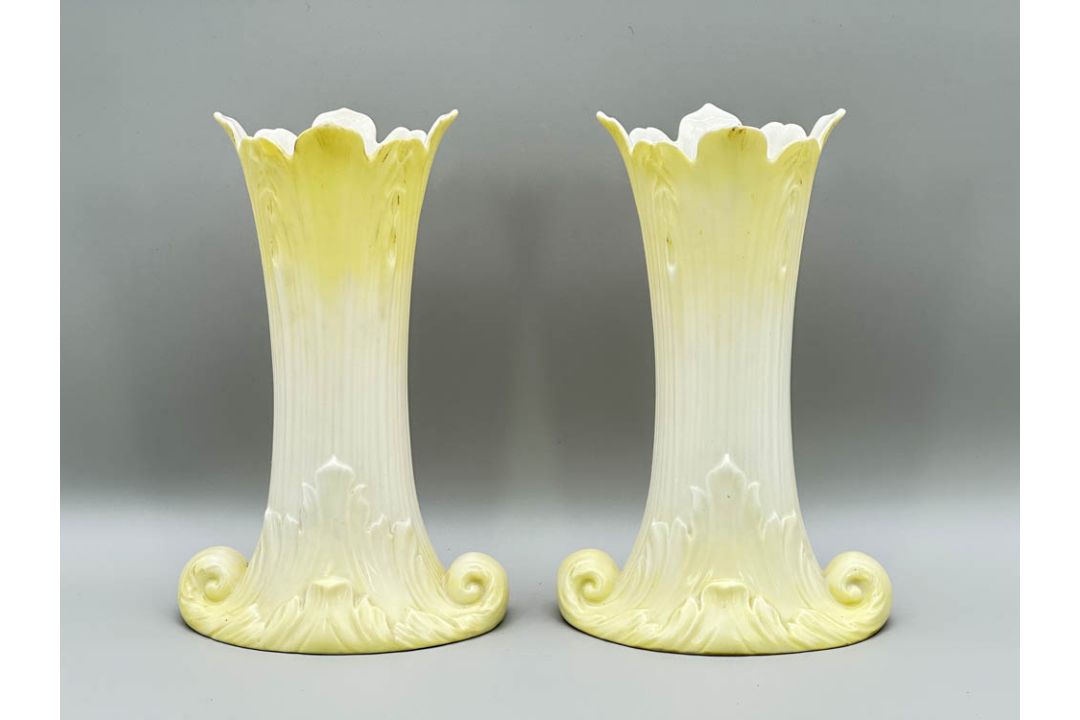Pair of Royal Worcester Grainger and Co Vases, date mark for 1902 - Image 4 of 8