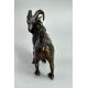 Chinese Bronze Scroll Weight in the form of a standing Goat, Qing Dynasty (1644-1912) - Image 3 of 8