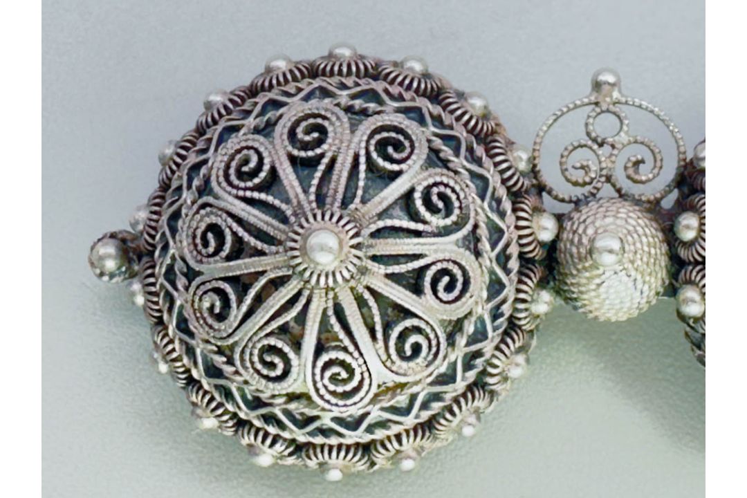 Silver filigree brooch, Marius Hammer, c1910 - Image 3 of 6