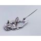 Art Deco silver dress clips/brooch, American, c1930 - Image 9 of 9