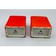 Pair of Orange Glazed Flasks and Covers, Fabienne Jouvin Paris, C20th - Image 6 of 10