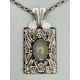 Art Nouveau silver pendant Necklace with chalcedony, probably France or Belgium c1920 - Image 1 of 9