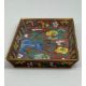 Chinese Cloisonne Small Tray decorated with Flowers and Rocks, 19th Century - Image 3 of 8