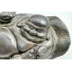 A Chinese Carved Wood Figure of Budai with a small signature plaque to the underside, C19th - Image 5 of 8