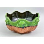 A Brannam Bowl, Barum ware, Terracotta and Glaze, marked C.H.Brannam, circa 1900