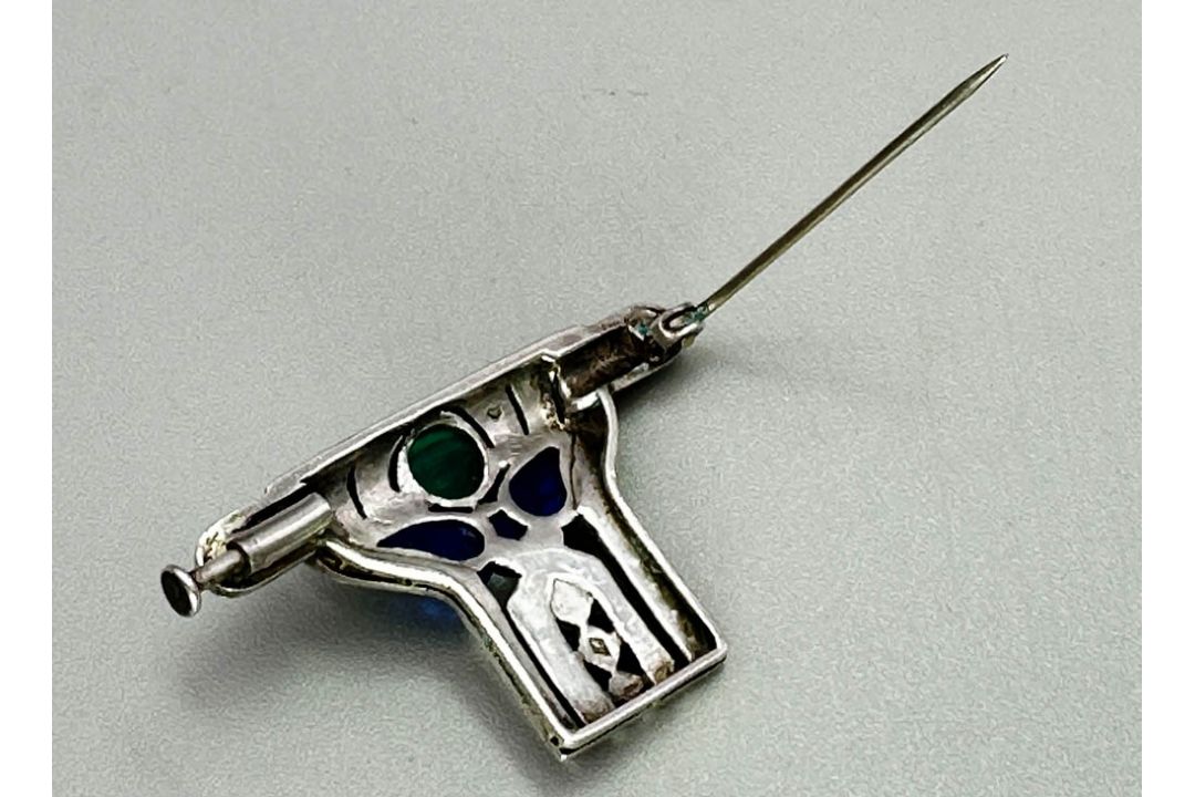 French Art Deco Cartier inspired Tutti Frutti brooch, c1930 - Image 5 of 6