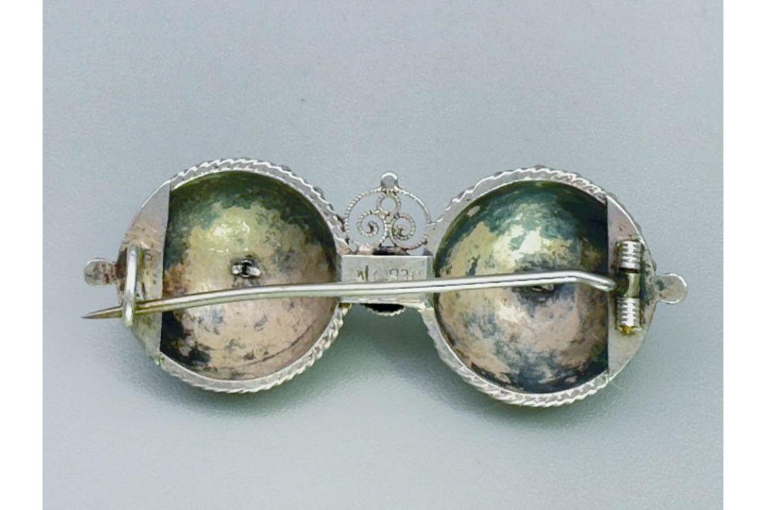Silver filigree brooch, Marius Hammer, c1910 - Image 5 of 6