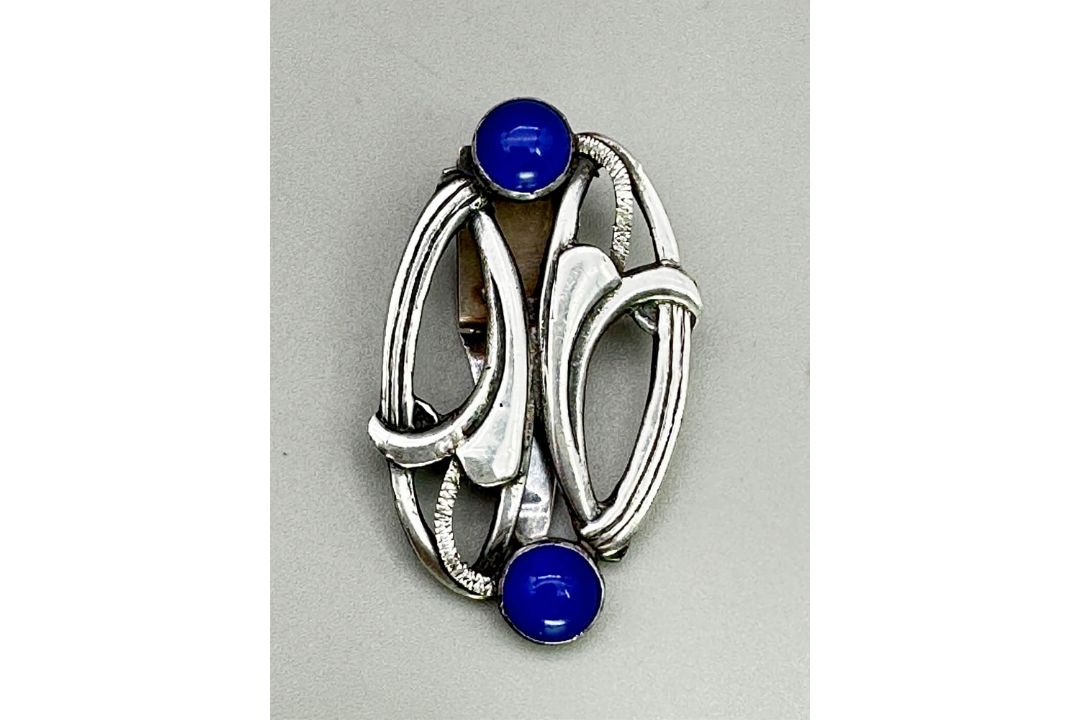Art Deco silver dress clip, marked Silver, probably American c1930 - Image 1 of 6