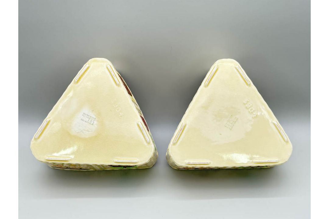 Unusual Pair of triangular form Aztec pattern Planters, Shorter and Son, second half C20th - Image 10 of 12