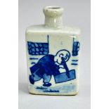 Chinese Blue and White Snuff Bottle decorated boys circa 1900