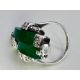 Art Deco silver Ring with chalcedony plaques and marcasites, c1930 - Image 1 of 5