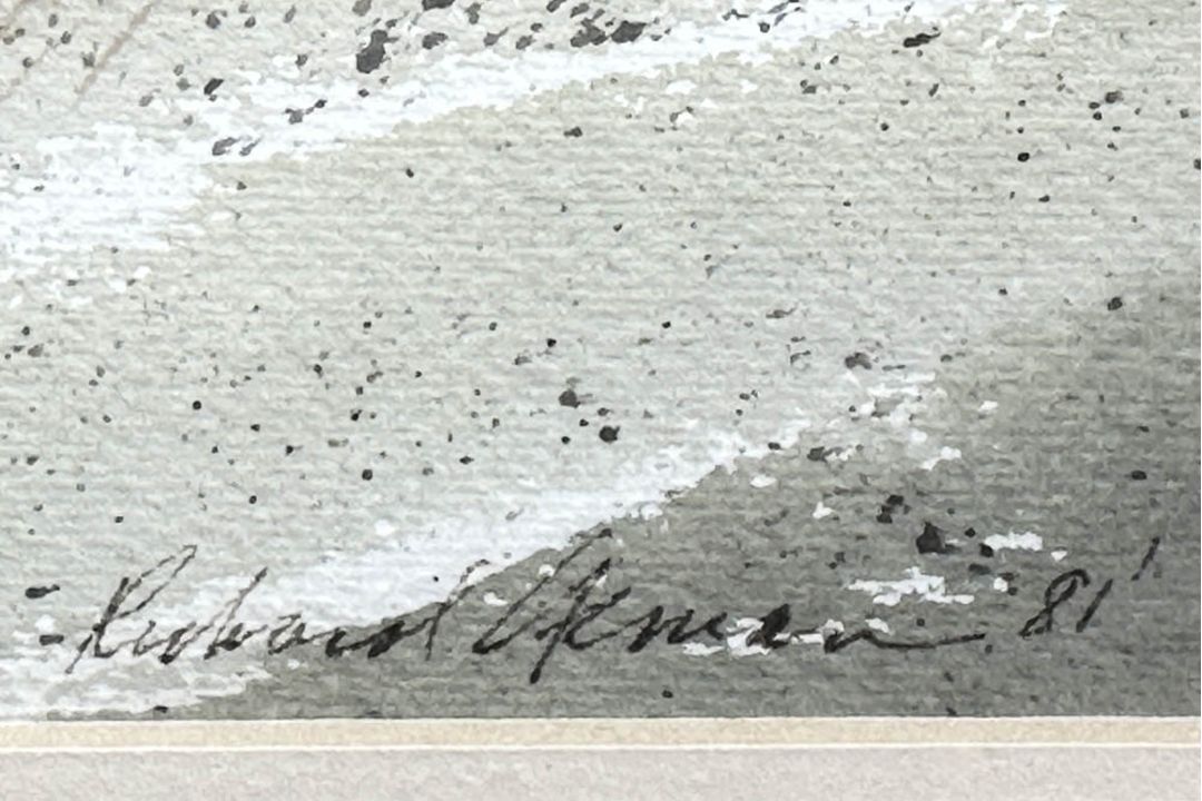 Signed Watercolour of Farm Buildings, Richard Akerman (1942-2005), dated 1981 - Image 7 of 8