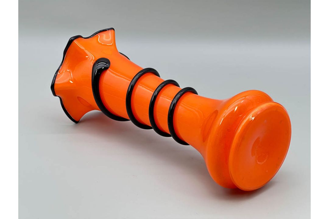 Orange tango glass Vase, possibly Loetz, Czechoslovakia , 1920s/1930s - Image 6 of 6