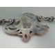 Silver Art Nouveau Necklace with a lady's head, French c1900 - Image 2 of 7