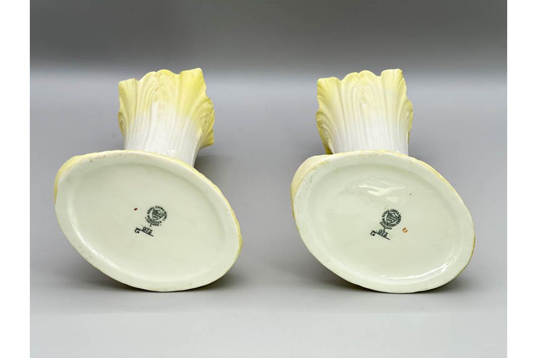 Pair of Royal Worcester Grainger and Co Vases, date mark for 1902 - Image 7 of 8