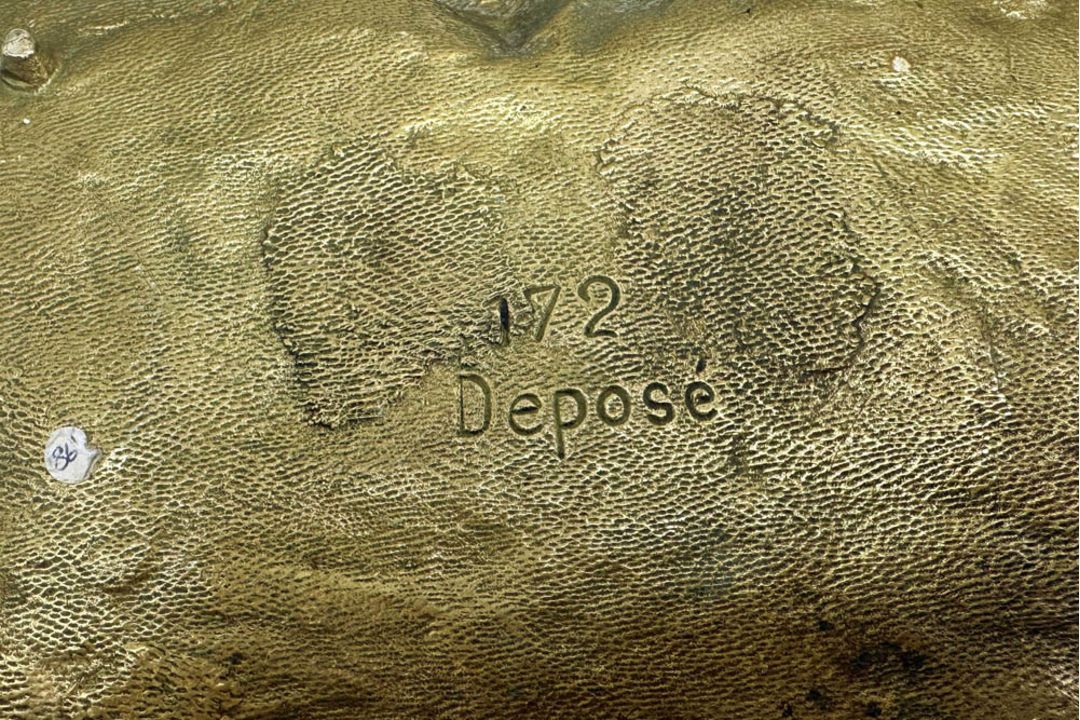 Art Nouveau Bronze Tray, stamped 172 Deposé, French, c1900 - Image 7 of 7