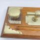 Victorian ships inkwell with original fitted ink pots c1900 - Image 6 of 7
