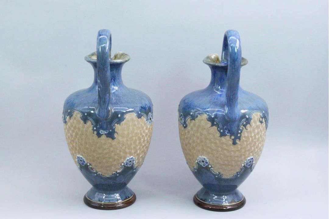 A Pair of Royal Doulton Ewers, marked LD (for Jessie Lord), early C20th - Image 2 of 9