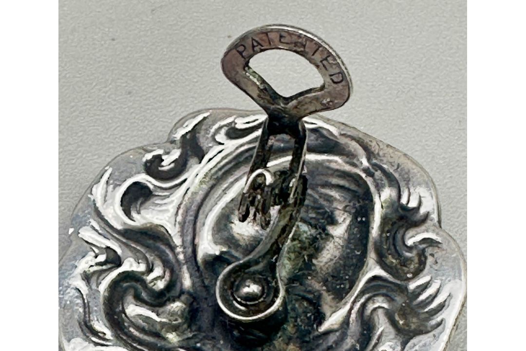Silver Art Nouveau Earrings with ladies faces, probably Belgium or Austria c1910 - Image 5 of 5