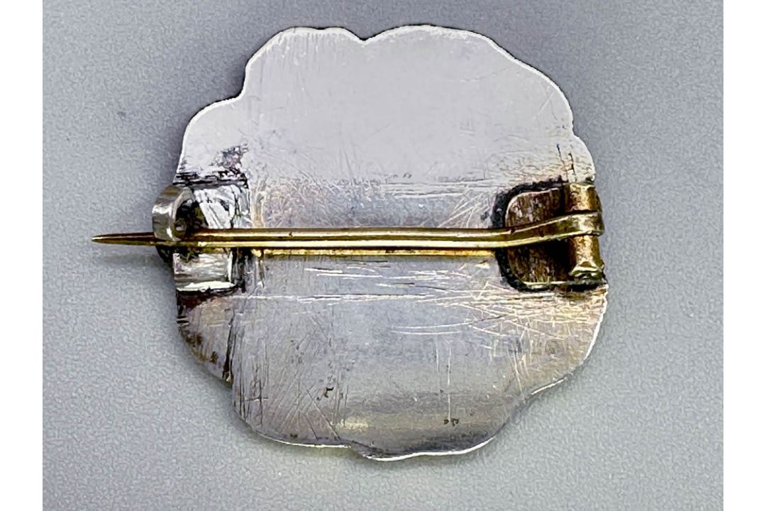 Silver Art Nouveau brooch with a profile head of a lady, French, c1900 - Image 3 of 4