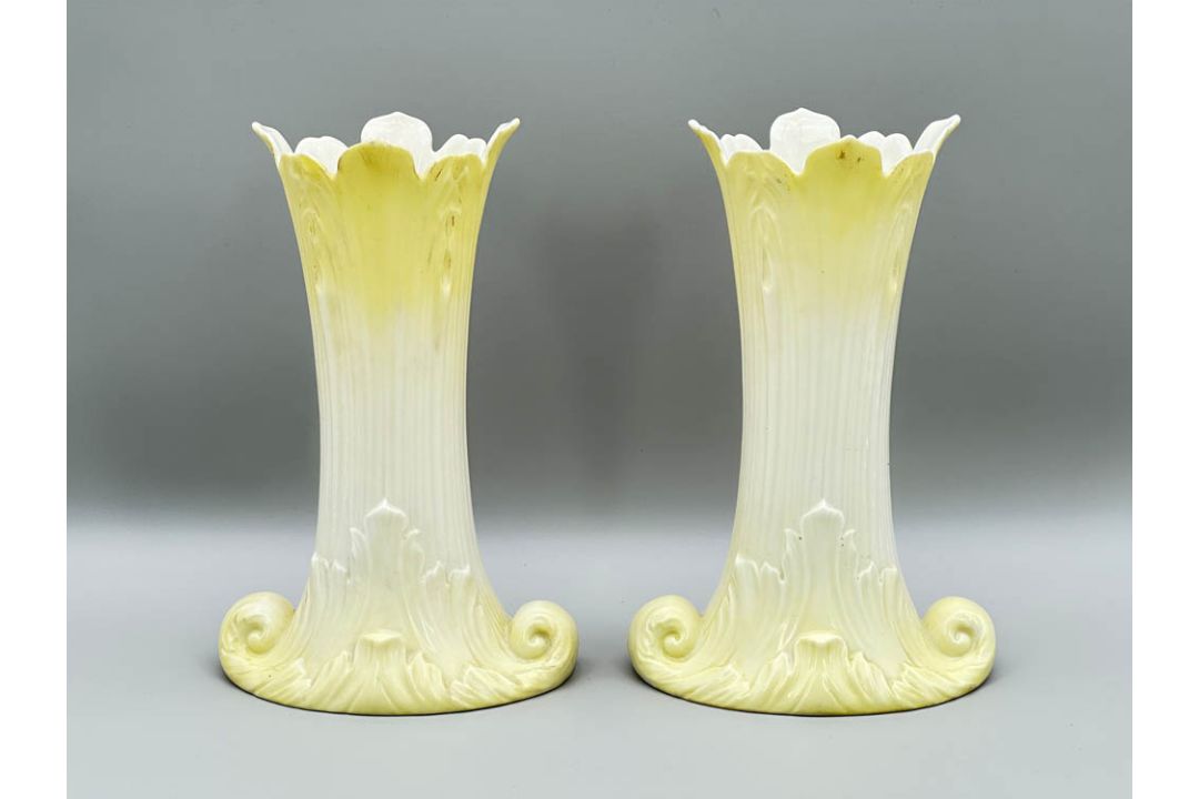 Pair of Royal Worcester Grainger and Co Vases, date mark for 1902 - Image 1 of 8
